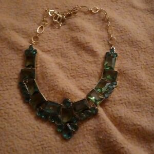 925 Silver peridot Necklace 18"